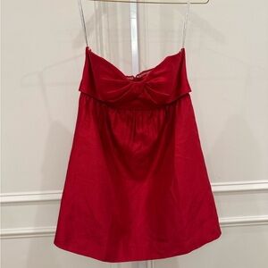 Jenny Yoo Strapless Red Dress